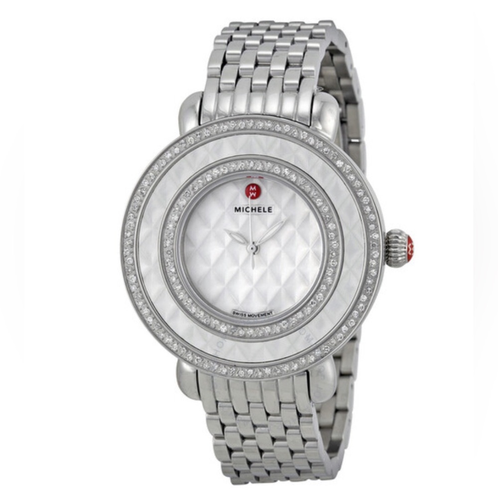 Authentic Michele Cloette Camee Diamond Mother of Pearl Watch (Limited Edition)